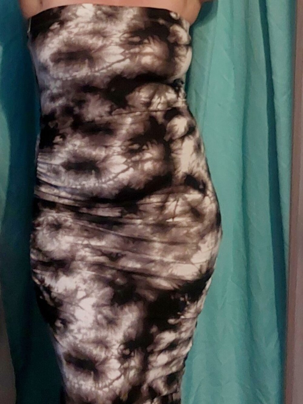 Almost Famous Strapless Tie Dye Dress Small